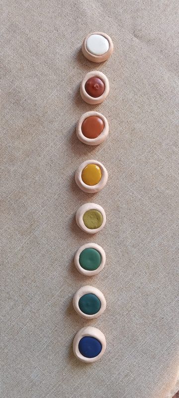 🎨 Acuarelas Artesanales Individuales - Cuenquitos de cerámica 🌿✨
