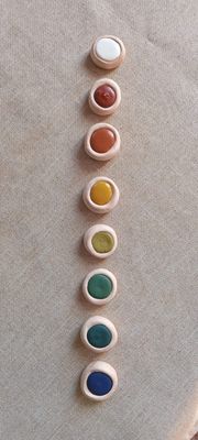 🎨 Acuarelas Artesanales Individuales - Cuenquitos de cerámica 🌿✨