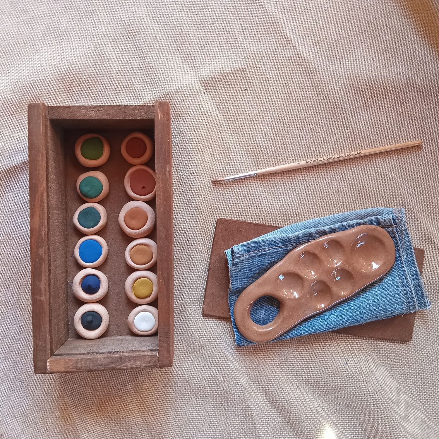 🌿 Caja con Acuarelas Artesanales 🎨