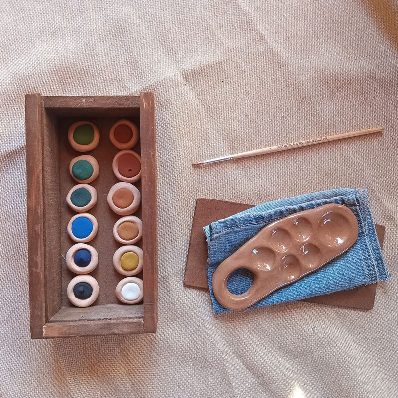 🌿 Caja con Acuarelas Artesanales 🎨