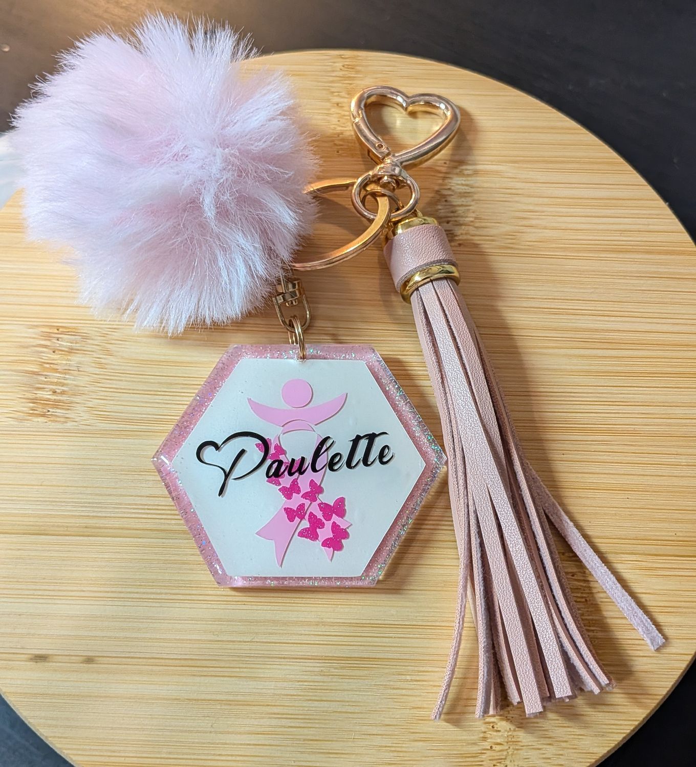 🎀 Breast Cancer Awareness Keychain