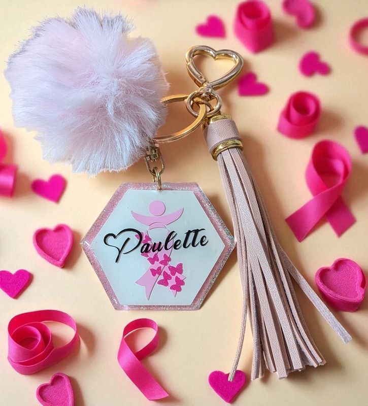 🎀 Breast Cancer Awareness Keychain