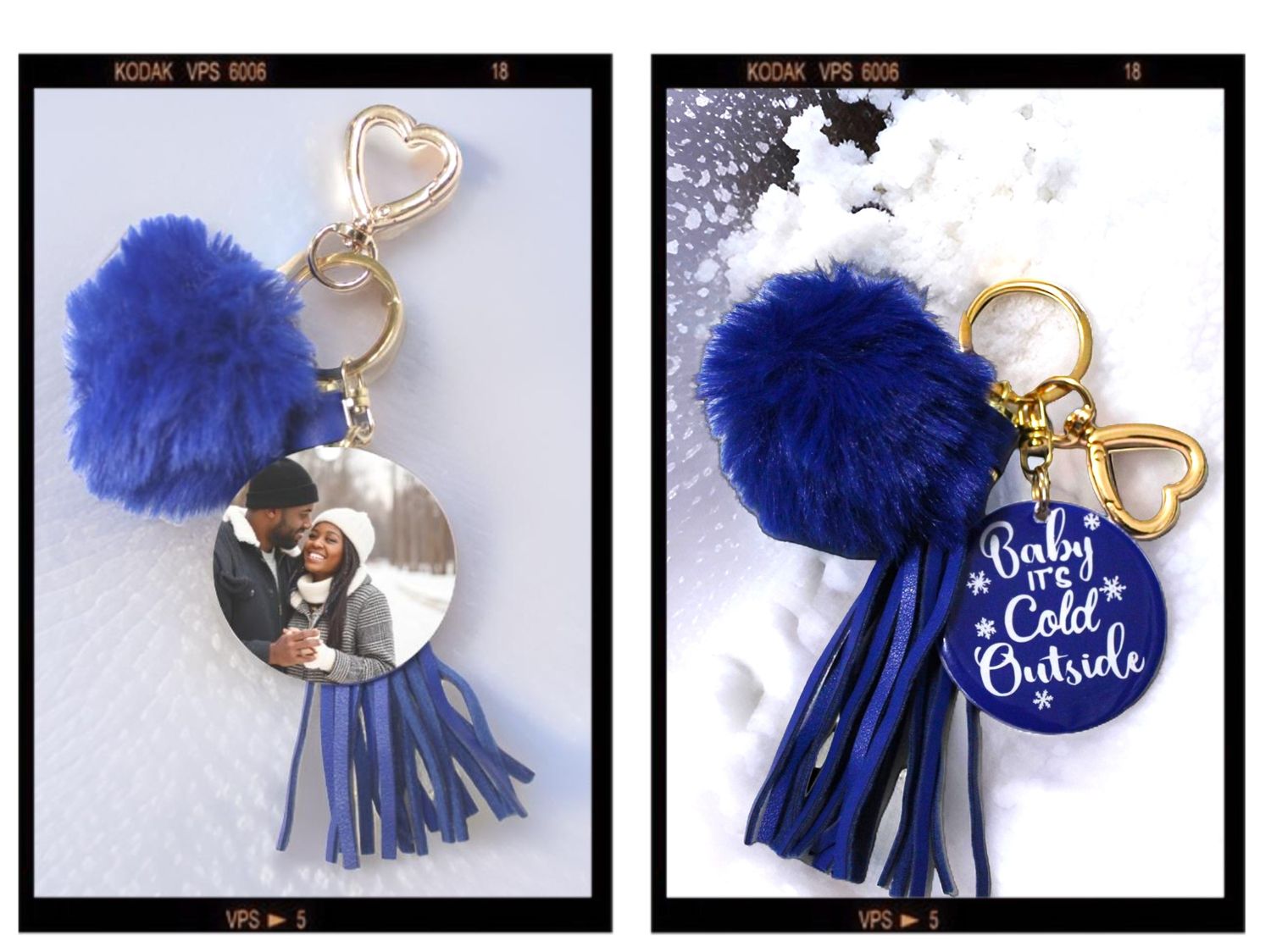 Baby It&#39;s Cold Outside Personalized Winter Keychain