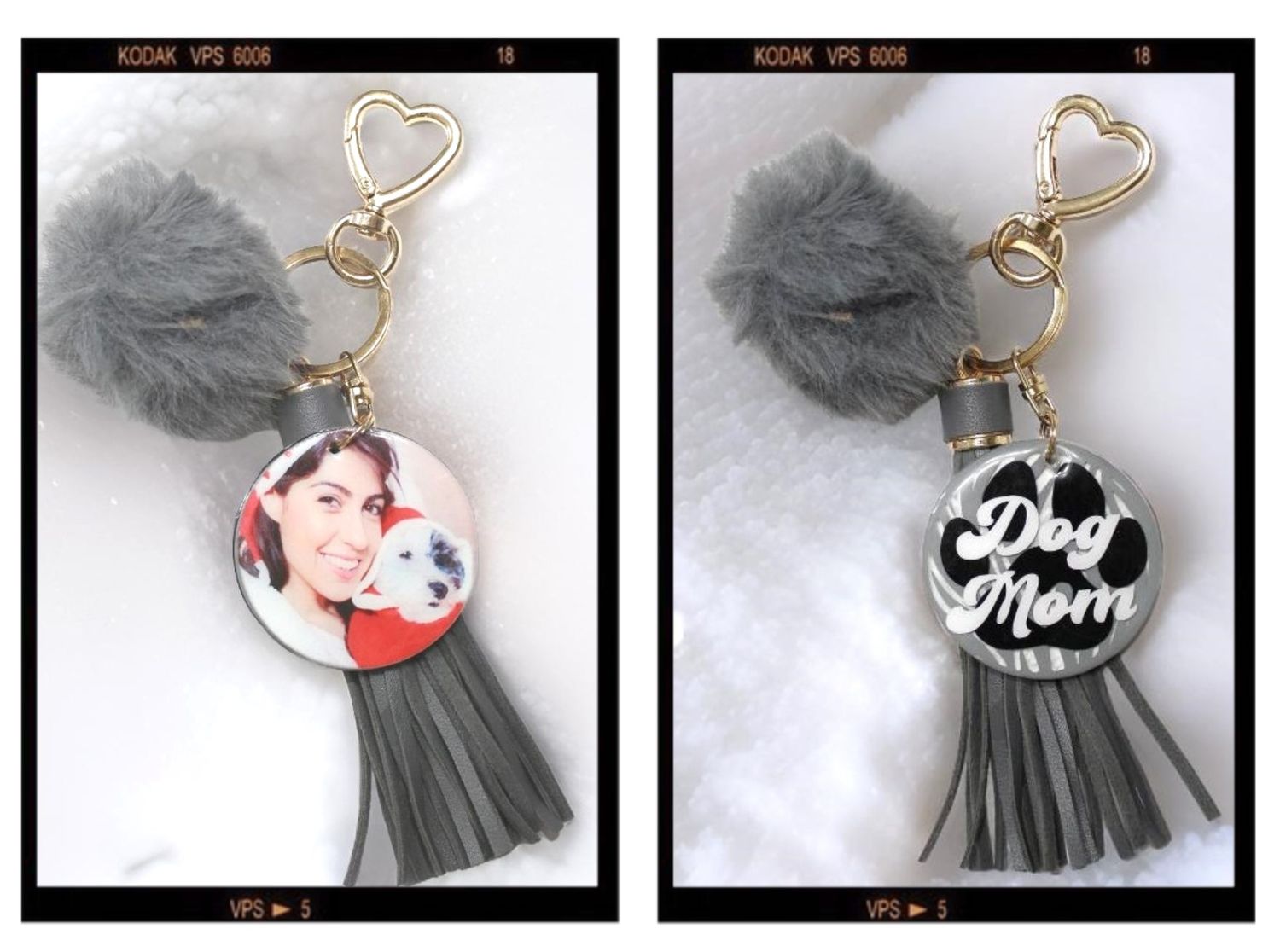 ✨ Dog Mom Custom Photo Keychain – Personalized Christmas Edition ✨