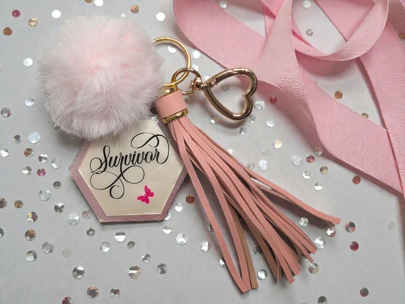 🎀 Breast Cancer Awareness Keychain