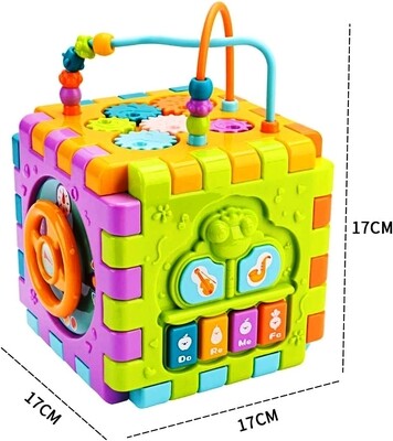 Baby Activity Cube Toy for Toddlers Kids 1 2 3 Years Old 6 in 1 Musical Activity Cube for Boys Girls