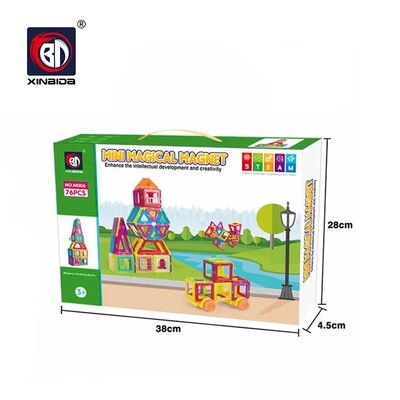 76 Piece Magnetic Blocks Building Toys For Boys Girls, Magnet Tiles Kits For Kids