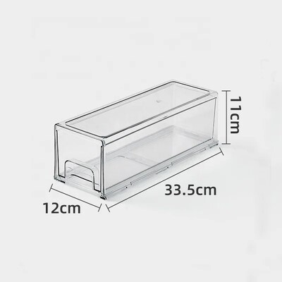 Plexel Refrigerator Drawer Food-Grade  Organizer Storage Box. Stackable Clear Plastic Refrigerator Storage Containers for Kitchen.