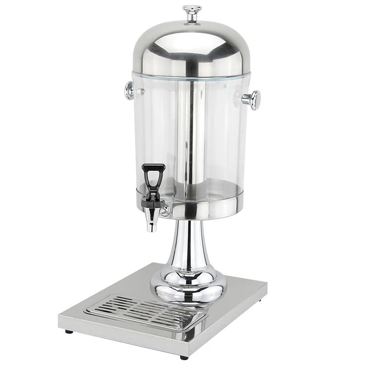 Juice Dispenser 8 ltr, Stainless Steel Beverage Dispenser, Beverage Container Machine with Faucet, Small self-Service Juice Bucket