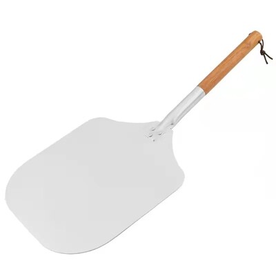 Aluminum Pizza Paddle with Wooden Handle  (30 x 30 cm paddle) Available with 22cm or 42cm Wooden Handle