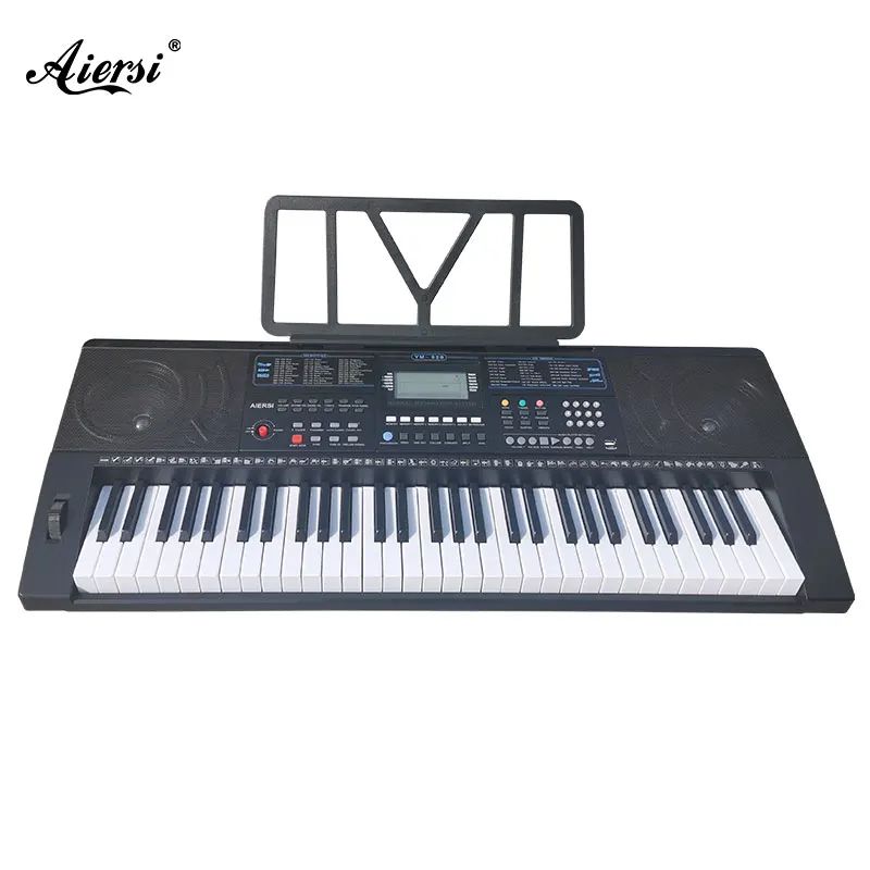 AIERSI  Professional electric piano. Electronic keyboard 61 keys. MIDI &amp; USB function. With stand.