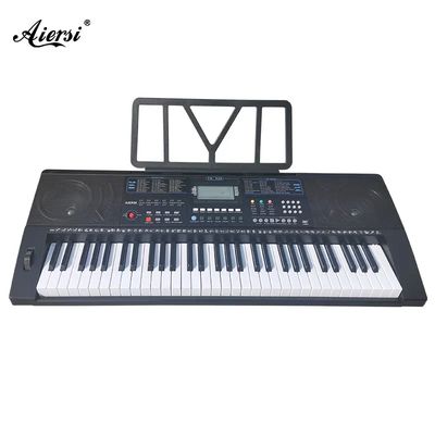 AIERSI Professional electric piano. Electronic keyboard 61 keys. MIDI &amp; USB function. With stand.