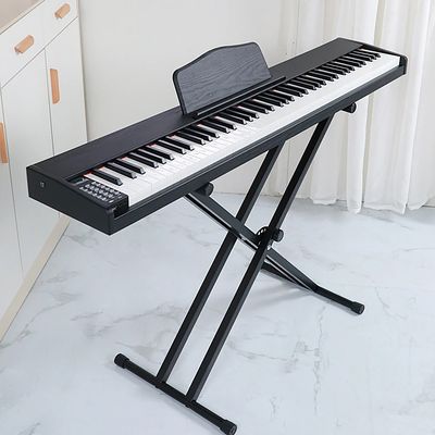 88 key Wooden Digital Piano, Dual Speakers, Velocity-Sensitive Semi-Weighted Keyboard Piano,  With Pedal and Stand