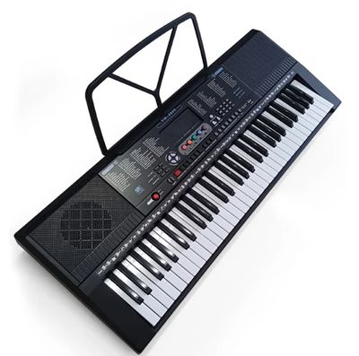 YM-2800 Multi-function 61-key electronic organ with built-in USB flash drive jack. With stand