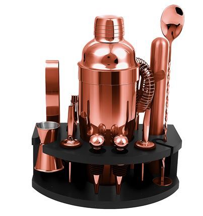 Cocktail Shaker Set Bartender Kit, Stainless Steel Cocktail Drink Mixer with 12 Piece Bar Accessories