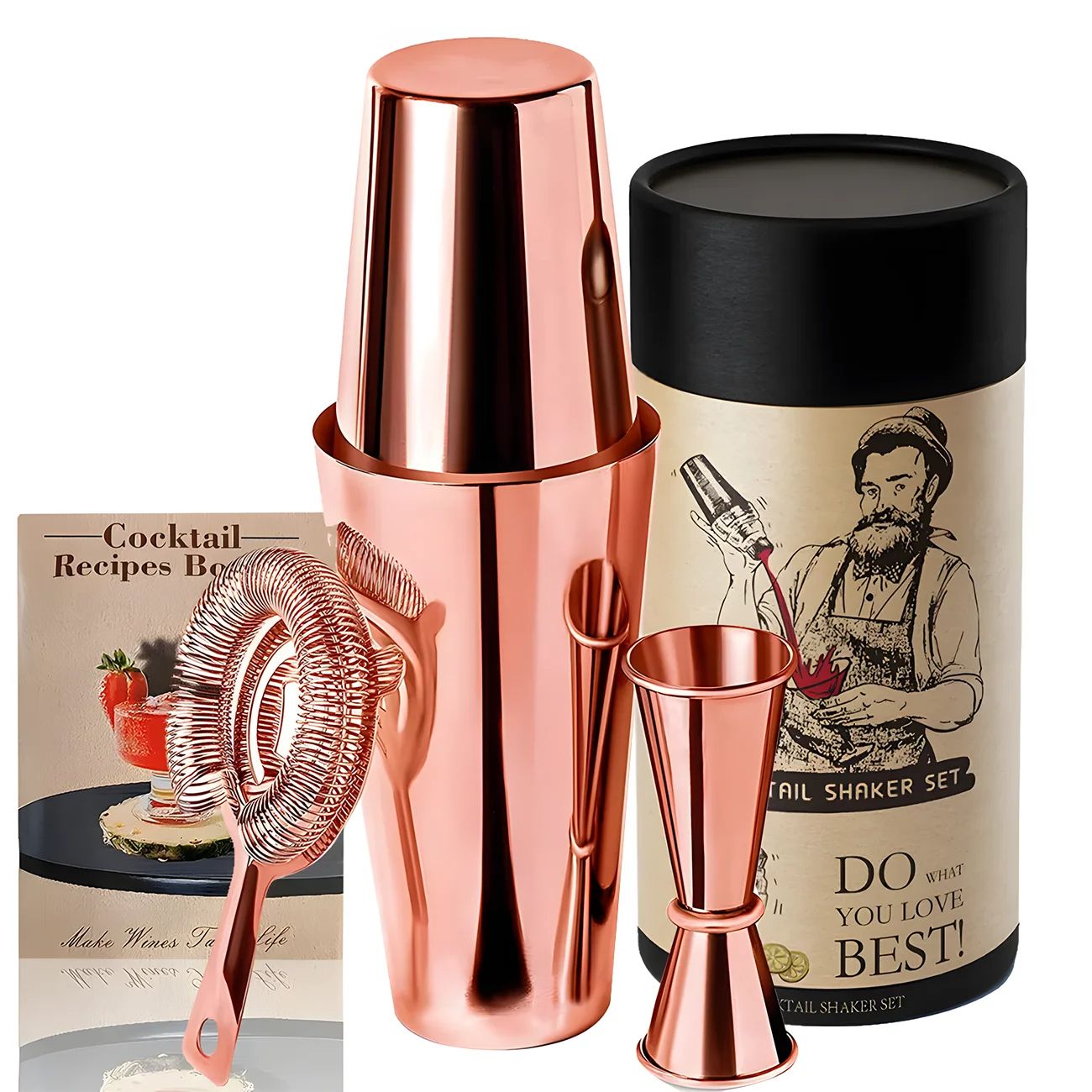 3 Pieces Golden Boston Shaker Set