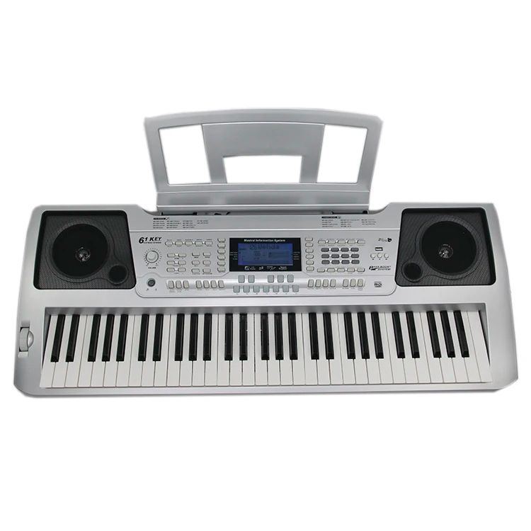 61-key oriental electronic keyboard piano with built-in speakers and LCD display