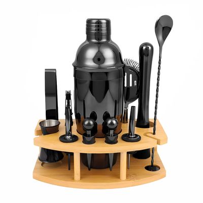 Cocktail Shaker Set Bartender Kit, Stainless Steel Cocktail Drink Mixer with 12 Piece Bar Accessories