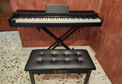 88 key Wooden Digital Piano, Dual Speakers, Velocity-Sensitive Full-Weighted Hammer Keyboard Piano,  With Triple Pedal and Double X Metal Stand