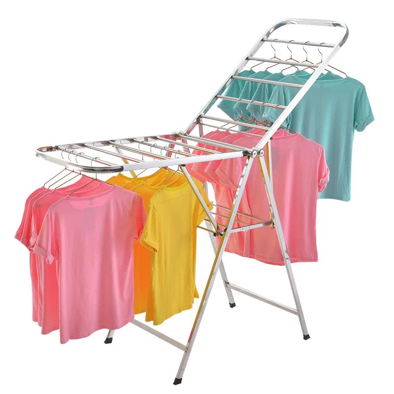 Clothes Drying Rack with Height-Adjustable Wings, Collapsible for Indoor &amp; Outdoor Use(150 CM)