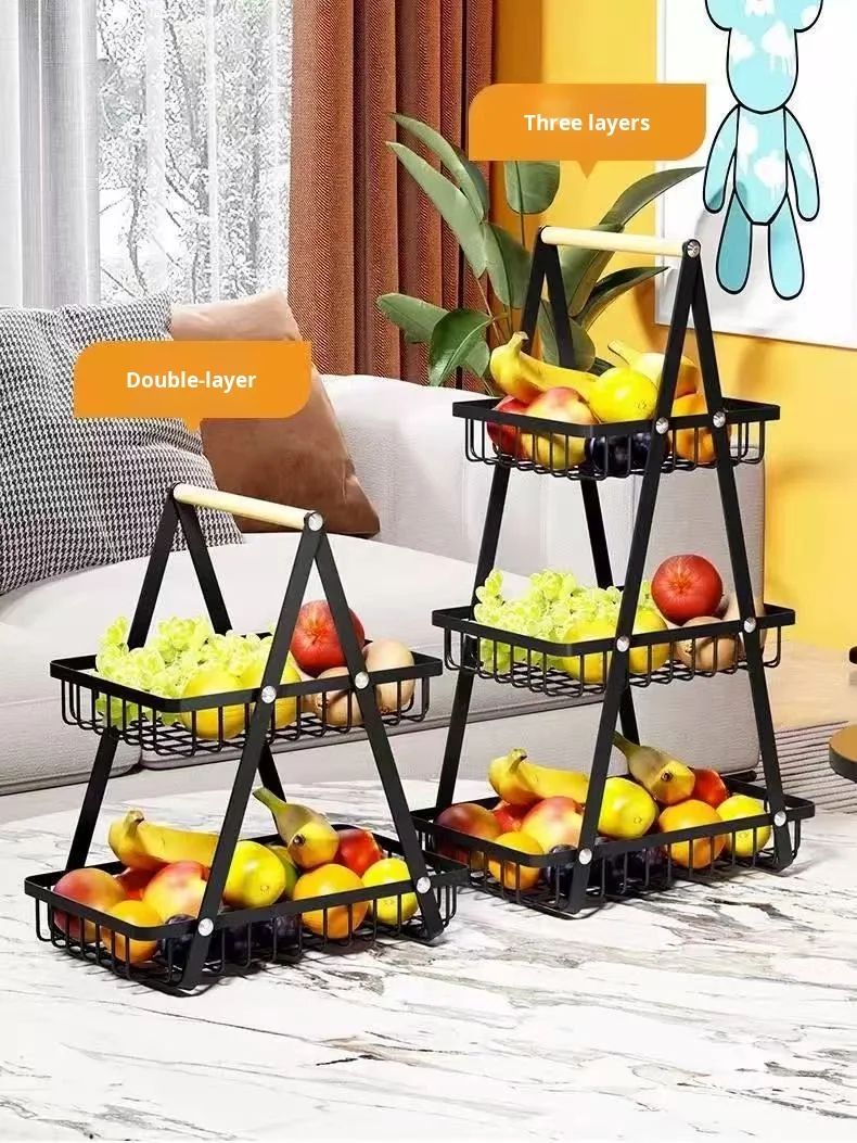 2-3 Tier Fruit Basket for Kitchens, Fruit and Vegetables Storage.