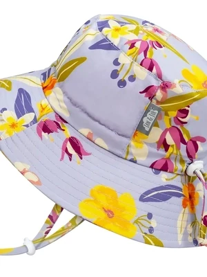Tropical Bloom | Aqua Dry Bucket Hat - S