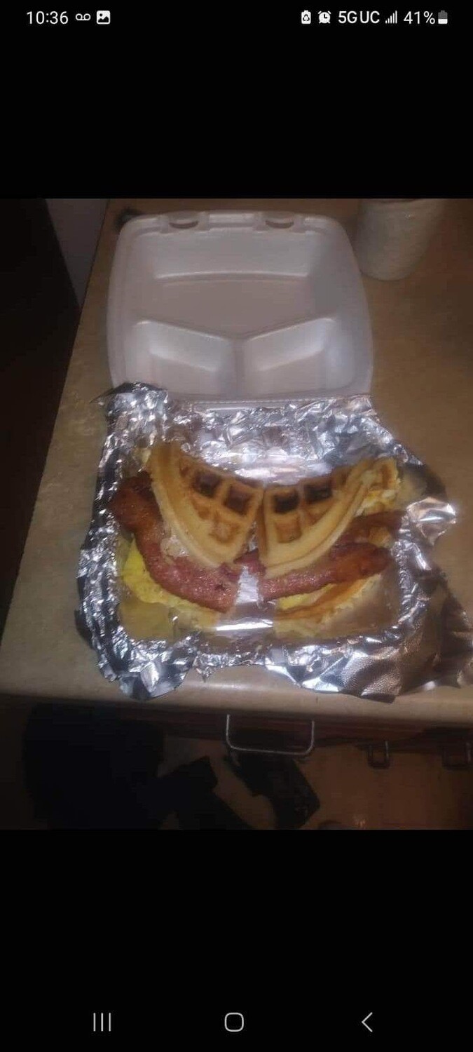 Breakfast Waffle Sandwich