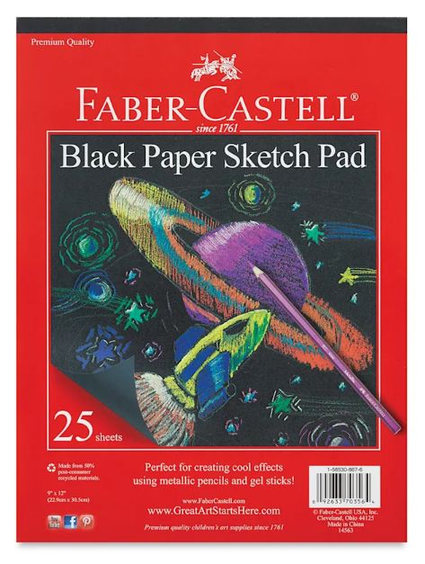 Black Paper Sketch Pad By Creativity For Kids