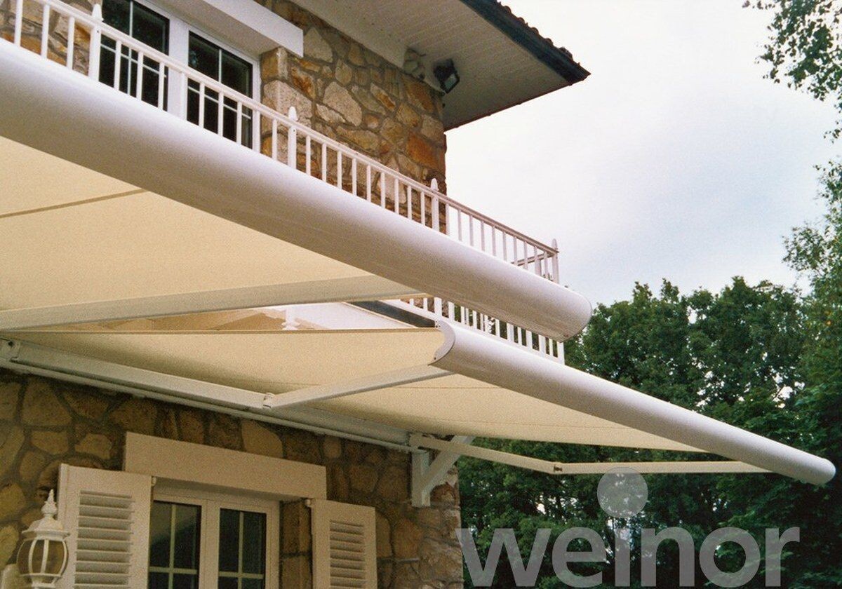 Weinor Opal Design II Markise – 550 cm breit | Hochwertige Kassettenmarkise mit Stil &amp; Komfort