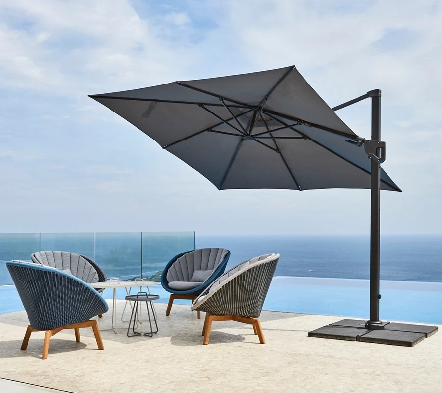 Hyde luxe tilt Sonnenschirm, 3x3 m fahrbar