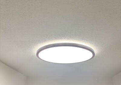 Slim Disk M weiss Ø 35cm, Höhe nur 2,5 cm  LED