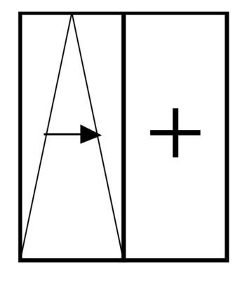 1-flg. Parallel-Schiebe-Kipp-Tür (PSK), Fichte,  2385x2385 mm