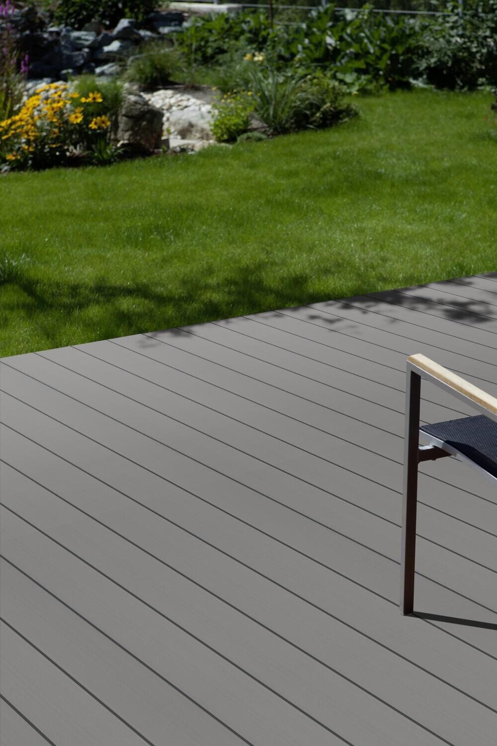 Terrassenbelag Flusssteingrau Character Massive WPC Twinson 6 m x 14 cm x 20 mm (L x B x S)