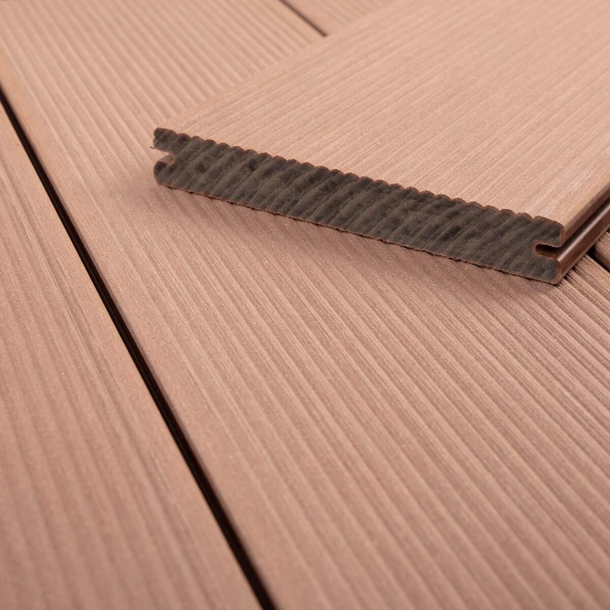 Terrassenbelag Haselnussbraun Character Massive WPC Twinson 5 m x 14 cm x 20 mm (L x B x S)