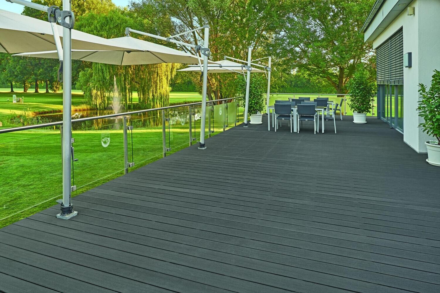 Terrassenbelag Süssholzschwarz Character Massive WPC Twinson 5 m x 14 cm x 20 mm (L x B x S)