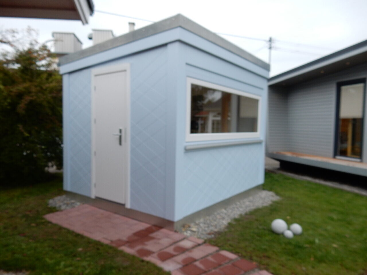 Home Office „my office“ – Musterhaus ca. 320×270 cm mit Thermowand &amp; Bambusboden