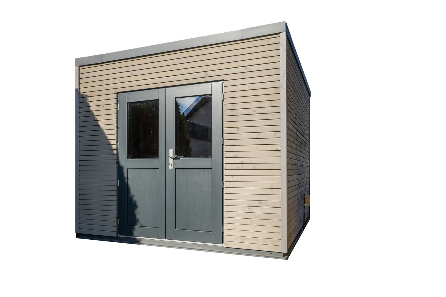 GeräteBLOOX 300x300 – Design-Gerätehaus im Cube-Stil mit Rhombusfassade