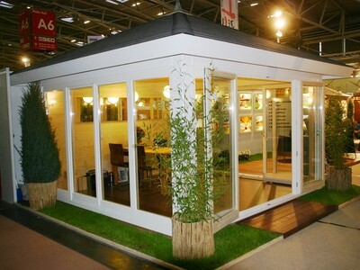 New Spa – Exklusives Gartenhaus 380 × 380 cm | Messe-Vorlaufhaus