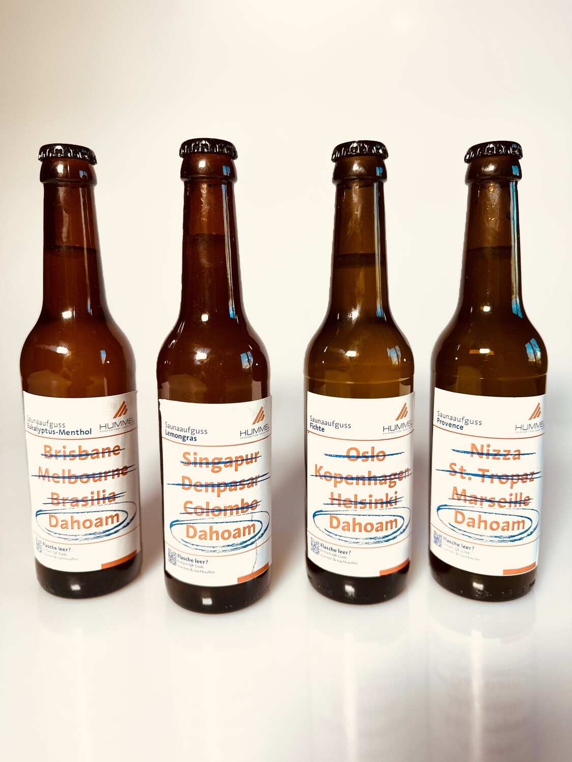 Saunaufguss Mischkasten 24x0,33l Fichte, Eukalyptus Menthol, Provence, Lemongras