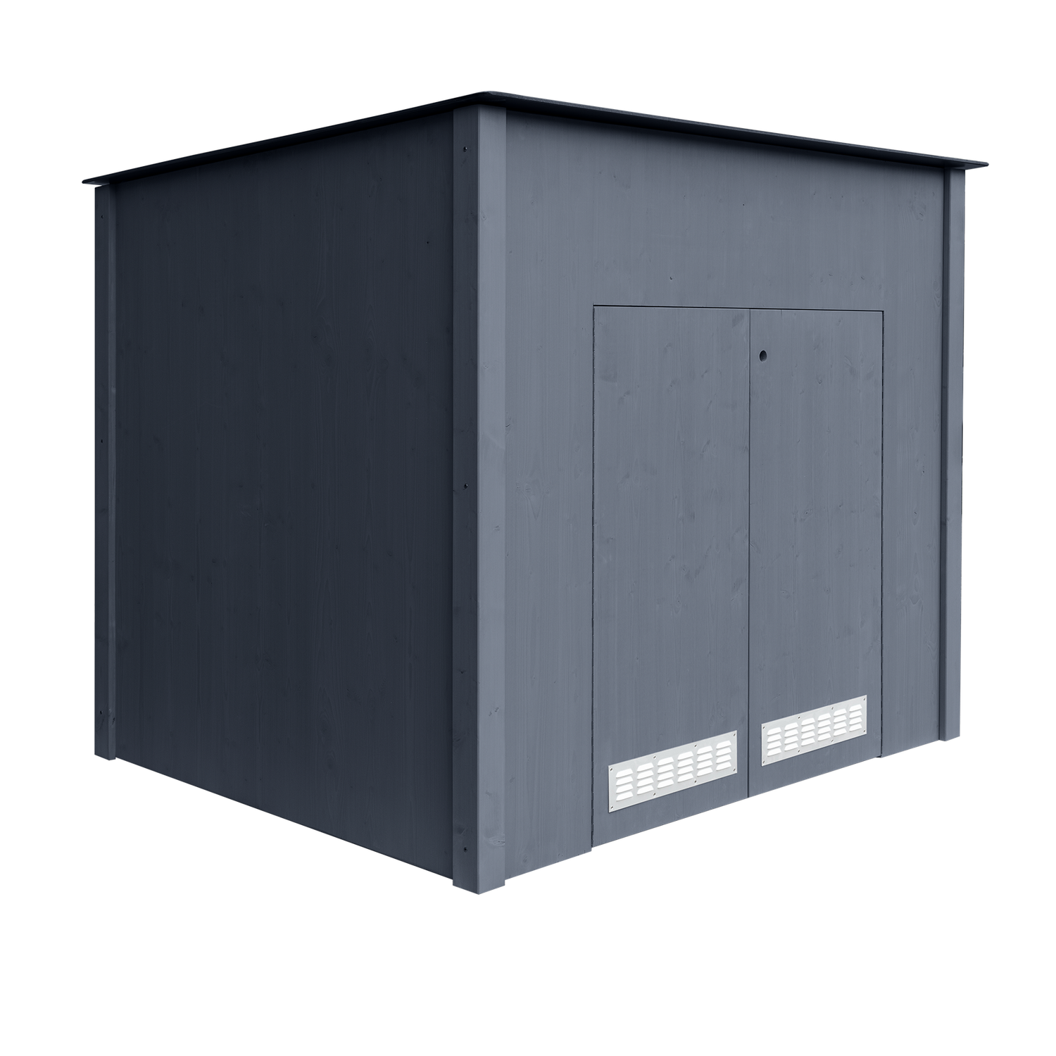 Massive Pooltechnikbox anthrazit, komplett montiert