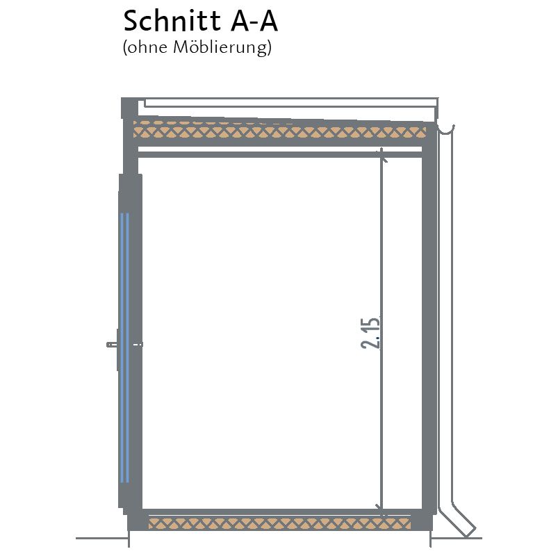 heirLOOM: 236x236 cm Gartensauna mit Flachdach, komplett montiert, Natur Saunahaus, Biosaunahaus, Kompaktsauna