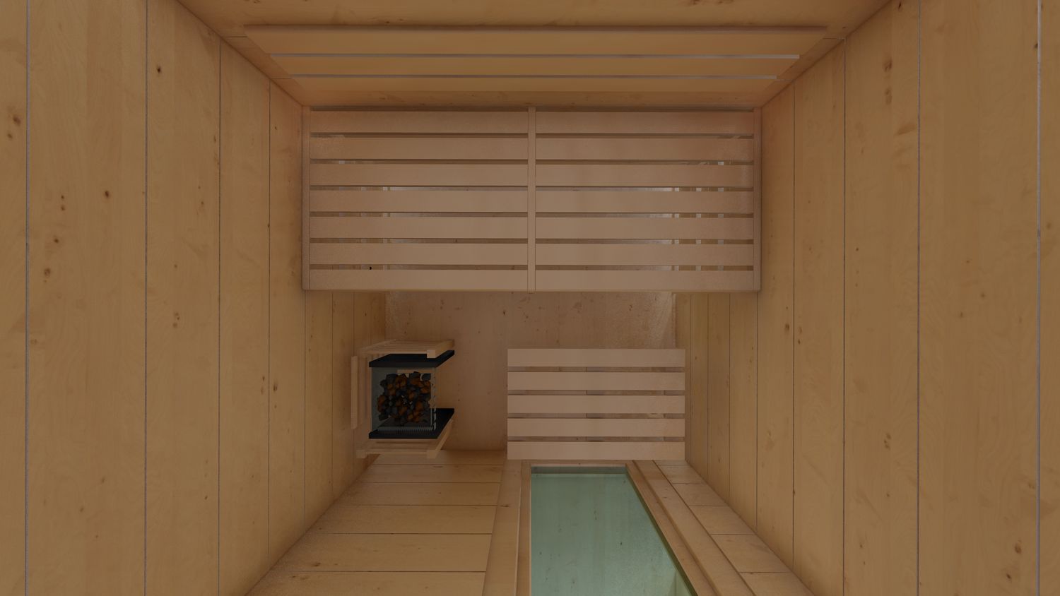 Heirloom Kompaktsauna 190×298 – vormontiertes Saunahaus mit Vorraum &amp; Panoramaverglasung
