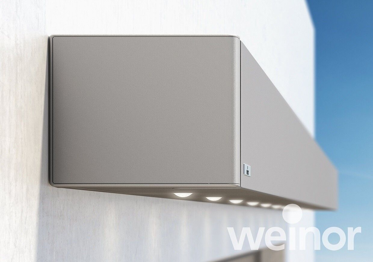 Weinor Kubata Markise – 450 cm breit | Design-Kassettenmarkise für moderne Mittelterrassen