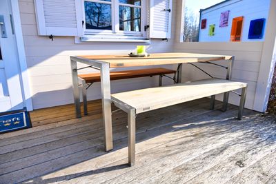 Weishäupl Flip Gartentisch mit Bänken Set 3-teilig