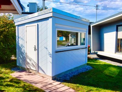 Home Office „my office“ – Musterhaus ca. 320×270 cm mit Thermowand &amp; Bambusboden