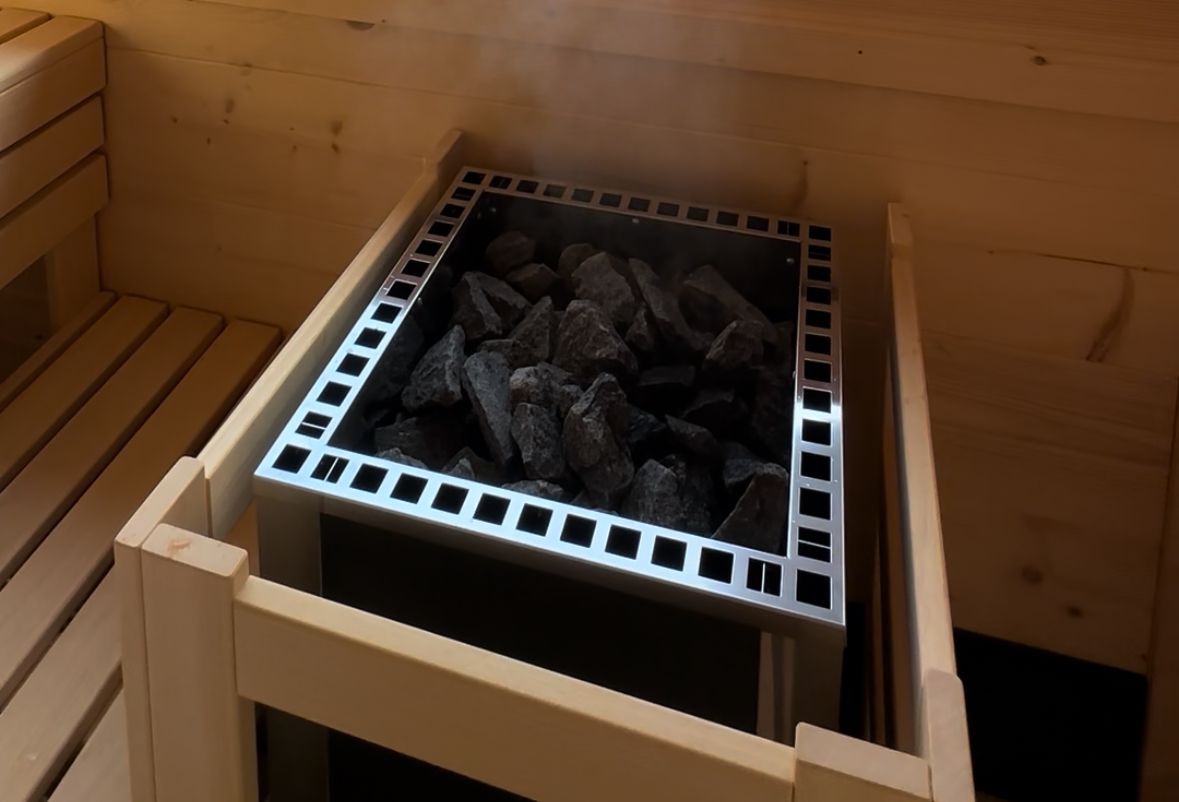 KUSATEK Independent 10 kW Gas-Saunaofen Komplettset – autark mit Gasflasche – Vorführgerät