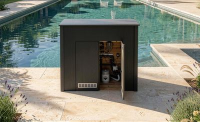 Pooltechnikboxen und Pooltechnikhäuser