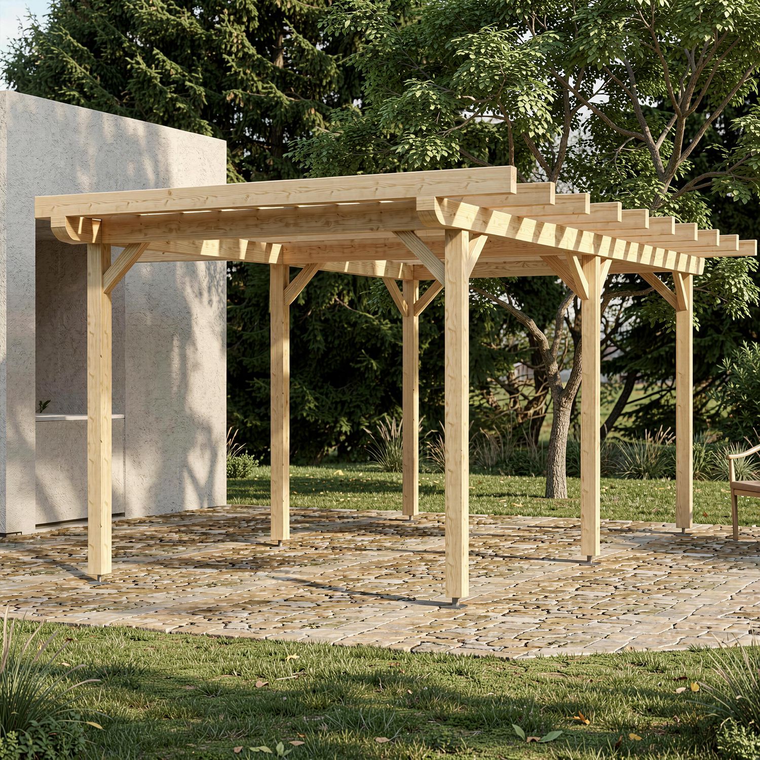 Carport Basisbausatz 550 x 350 cm Holz 