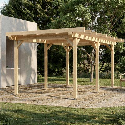 Carport Basisbausatz 550 x 350 cm Holz 