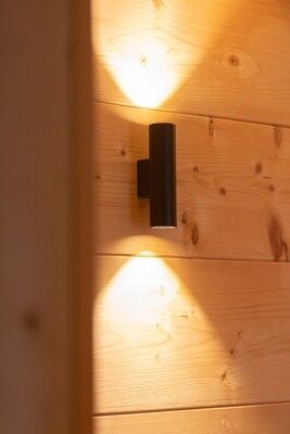 Lampada da Parete Up & Down Nera Lampada da Parete Up & Down Nera